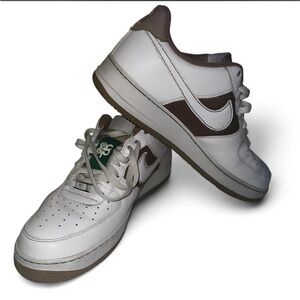 Nike White and Brown Men's Sneakers